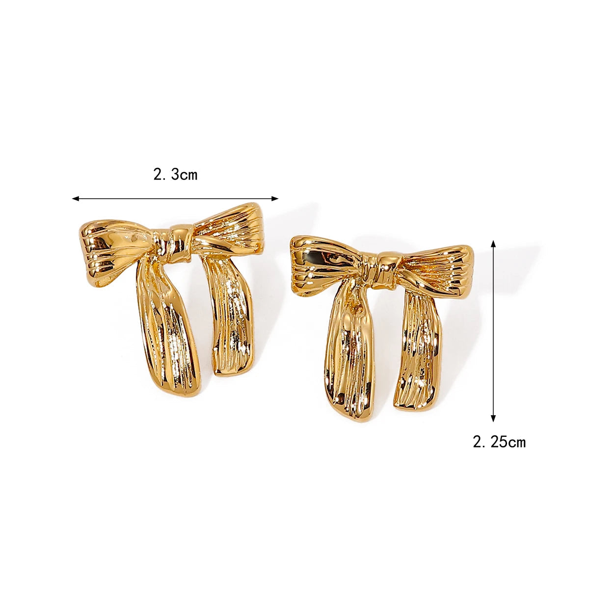 Pendientes Lazo Dorado