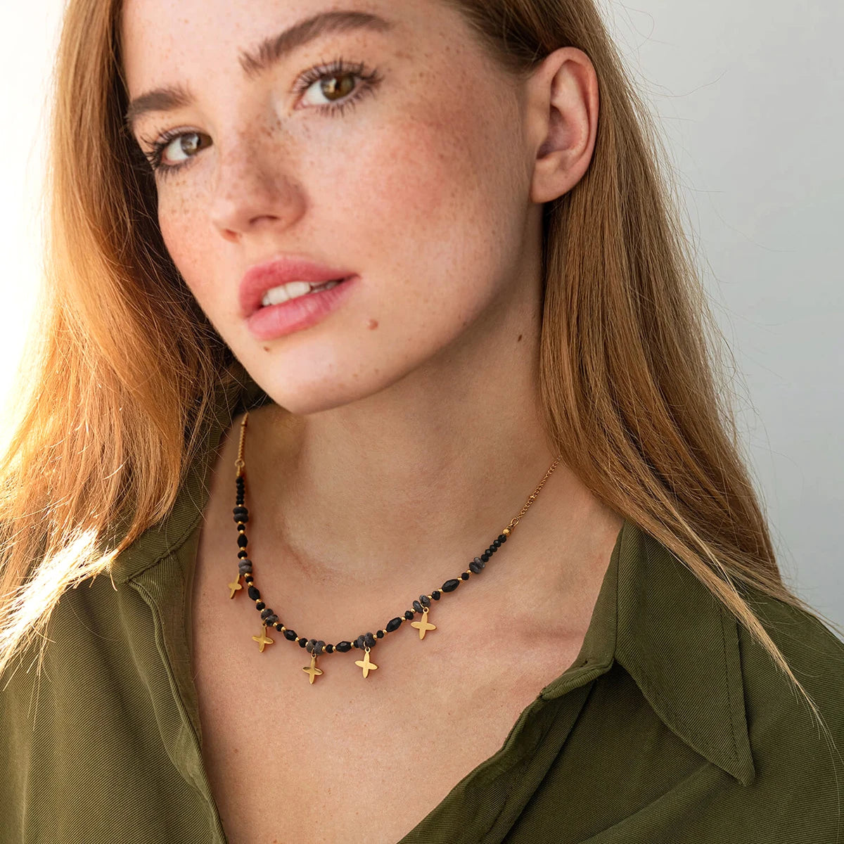 Collar para Mujer, Collar de Moda Mujer, Collar de Plata para Mujer, Collar Personalizados Mujer, Collar con Piedras Naturales, Colar de Oro Mujer, Collar Largos Mujer, Collar Elegantes para Mujer, Collar Boho Mujer