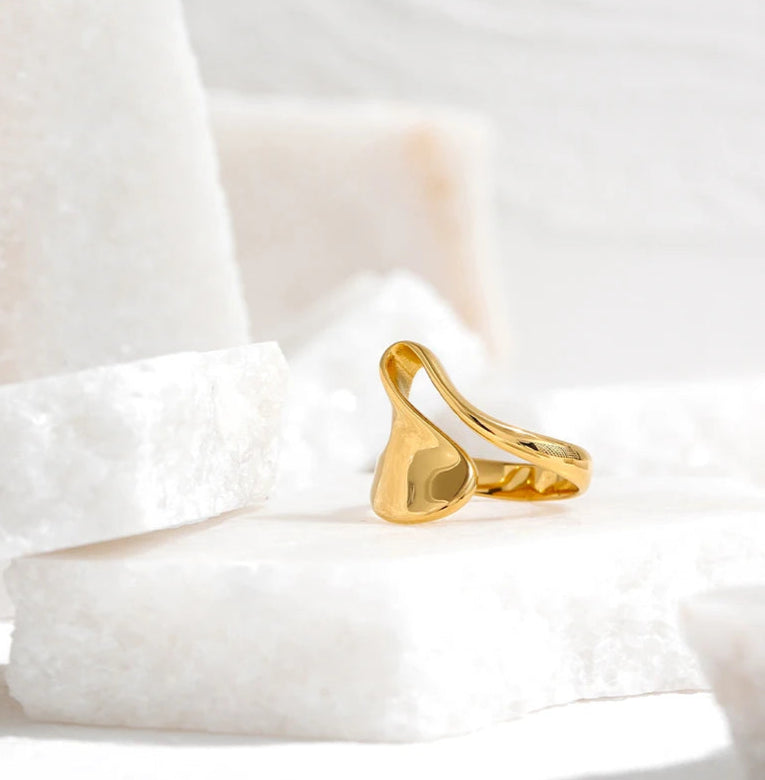 Anillo Espiral Dorada
