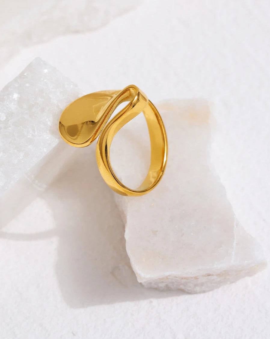 Anillo Espiral Dorada