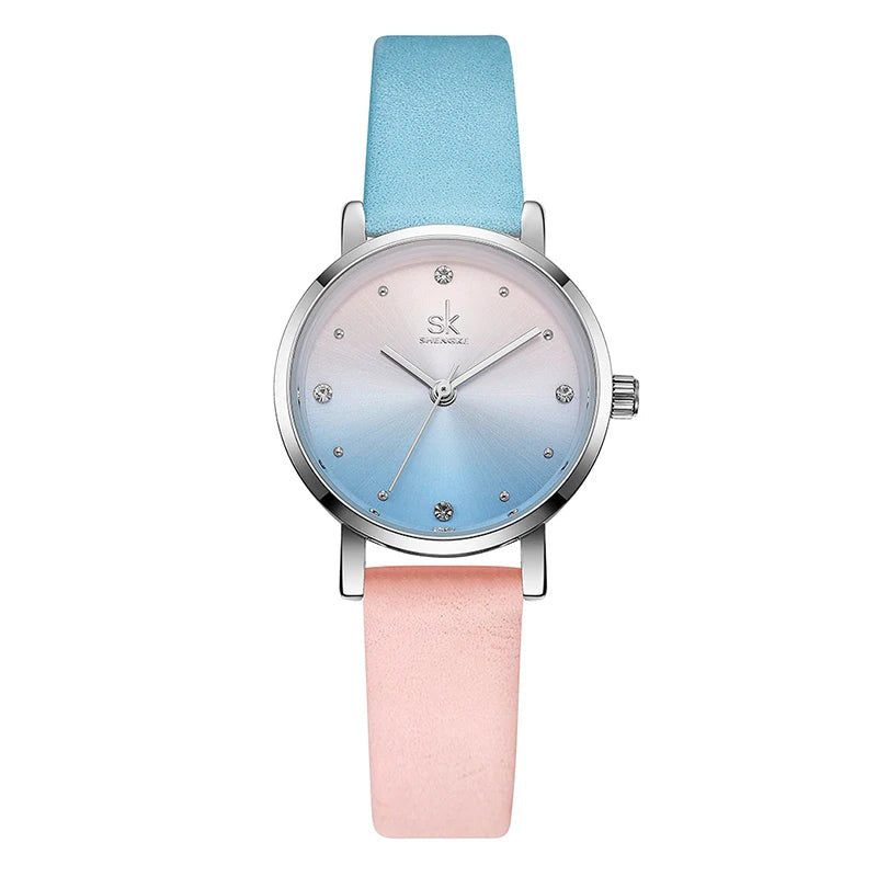 Reloj Elegante de Cuero Colorido SHENGKE - K8029