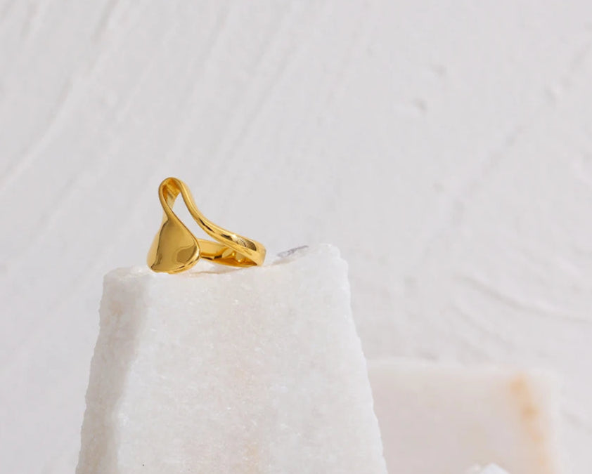 Anillo Espiral Dorada