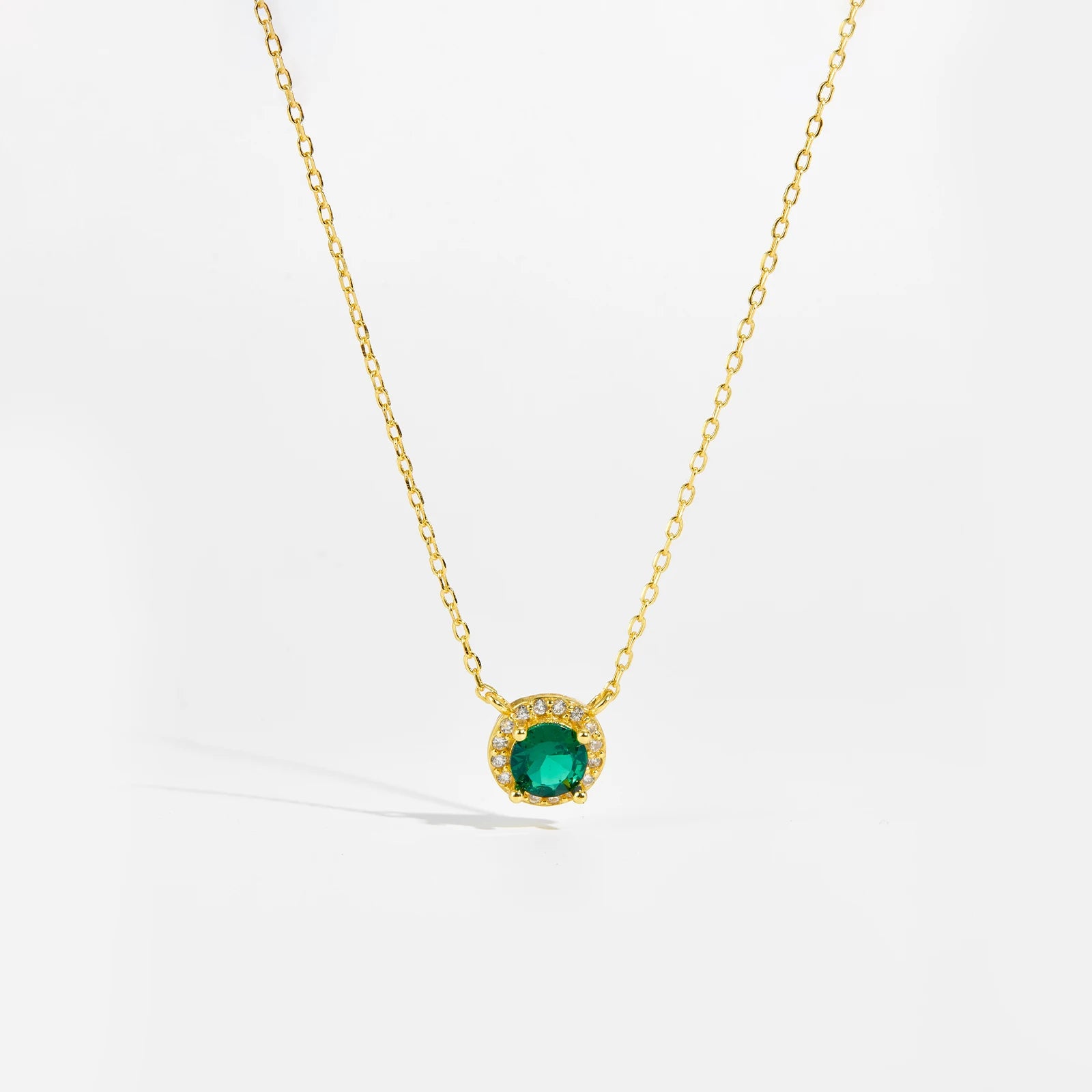 Collar de Lujo con Colgante Verde Esmeralda