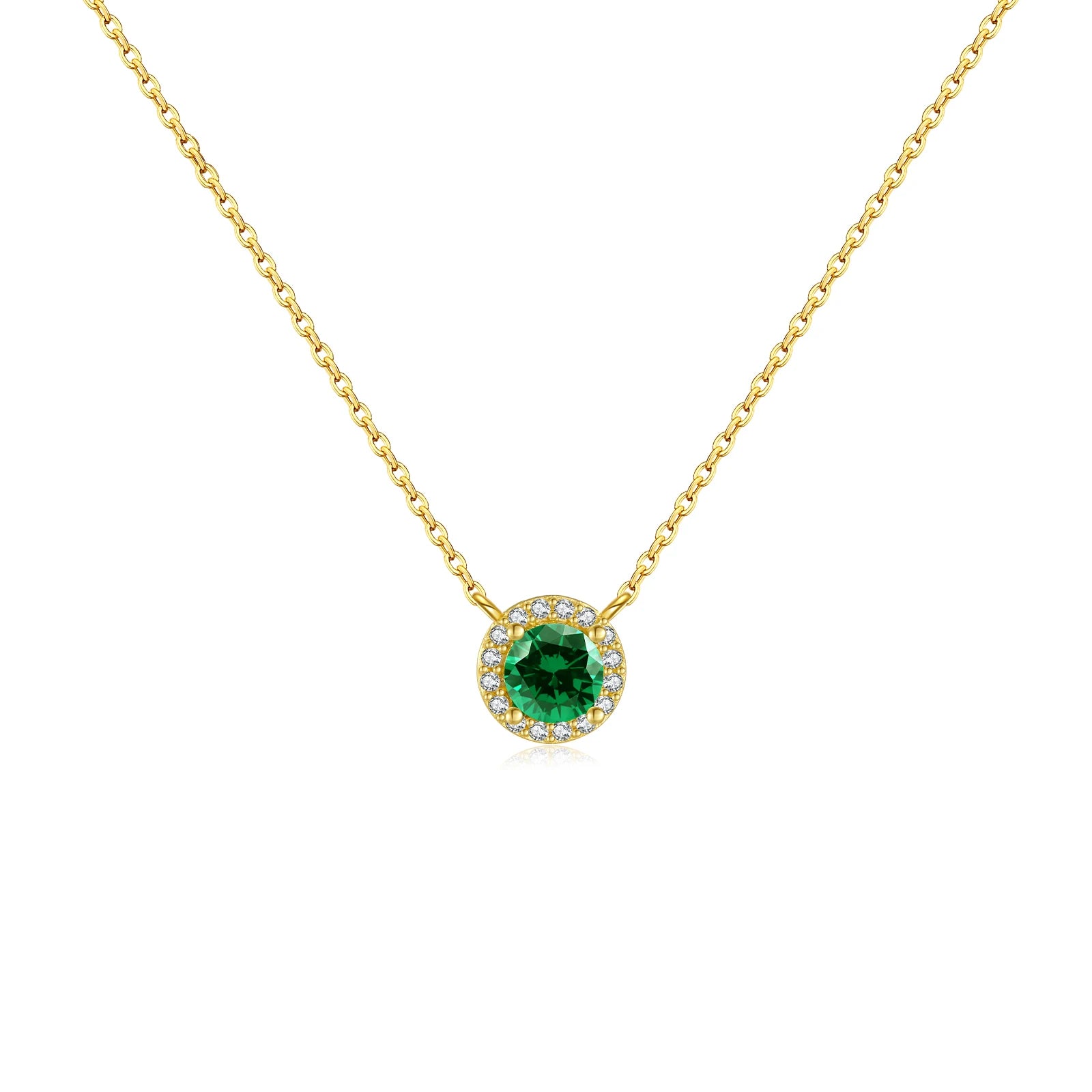 Collar de Lujo con Colgante Verde Esmeralda