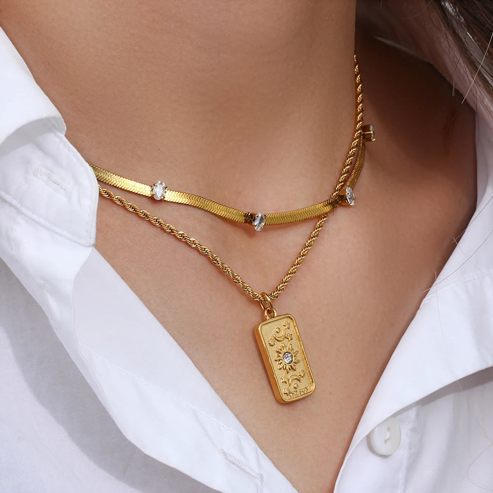Collar para Mujer, Collar de Moda Mujer, Collar de Plata para Mujer, Collar, Personalizados Mujer, Collar con Piedras Naturales, Colar de Oro Mujer, Collar Largos Mujer, Collar Elegantes para Mujer, Collar Boho Mujer