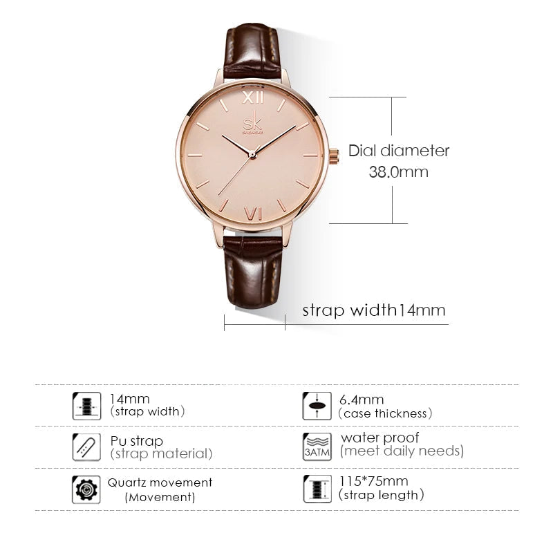 Reloj de Pulsera de Lujo para Mujer SHENGKE - K0039