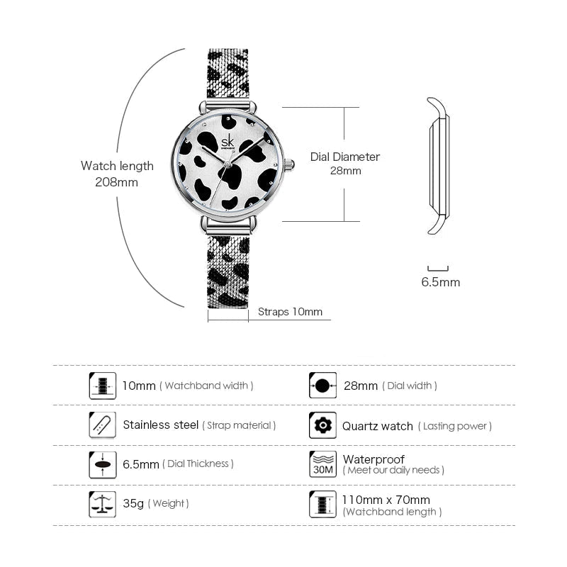 Reloj Elegante de Lunares para Mujer SHENGKE - K0152