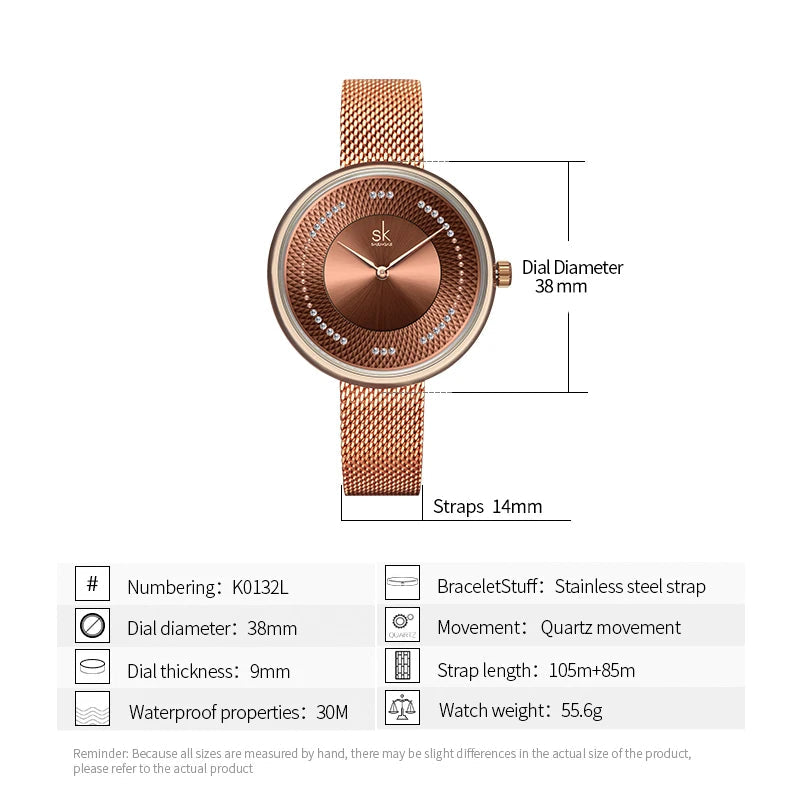 Reloj Elegante de Cuarzo Japonés SHENGKE - K0132