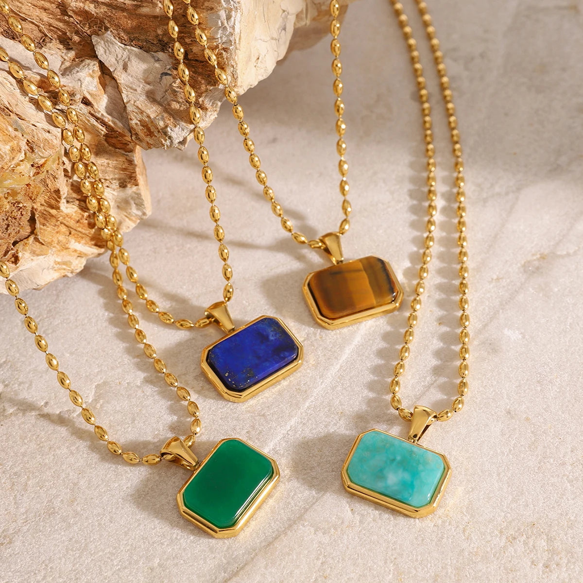 Collar para Mujer, Collar de Moda Mujer, Collar de Plata para Mujer, Collar Personalizados Mujer, Collar con Piedras Naturales, Colar de Oro Mujer, Collar Largos Mujer, Collar Elegantes para Mujer, Collar Boho Mujer