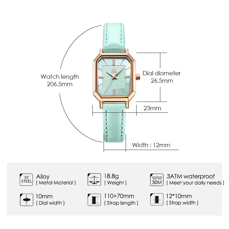 Reloj de Cuero Clásico de Moda Elegante SHENGKE - K0175